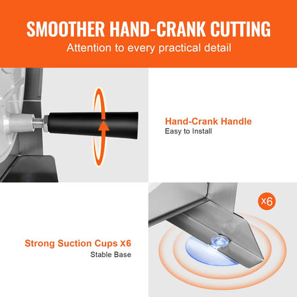 Manual Vegetable Fruit Slicer, 0-0.5'/0-12mm Thickness Adjustable
