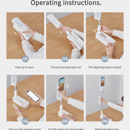 Selfie Portable Mobile Phone Holder With Light