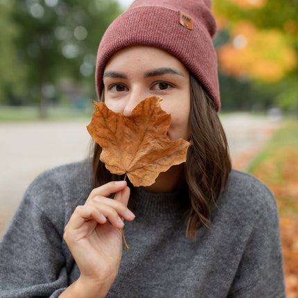 HAAKWEAR Knit Cuffed Beanie - Rusty Burgundy