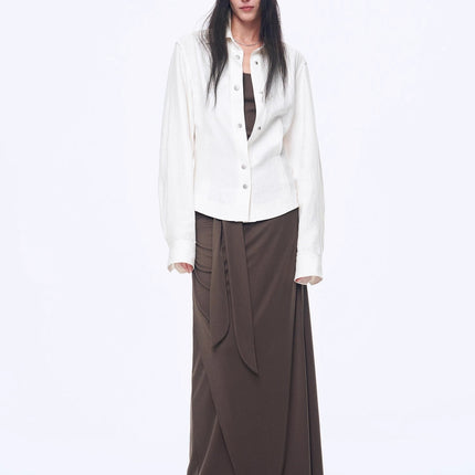 Refreshing breathable twill linen deconstructed silhouette old money