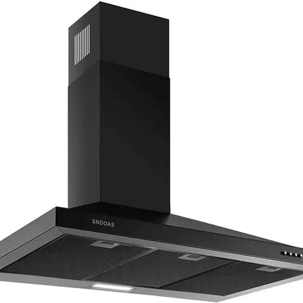 Range Hood 36 Inch Black Wall Mount Range Hood In Black Stainless