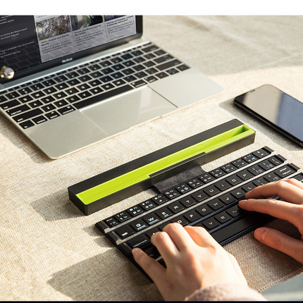 Outdoor Office Portable Folding Wireless Reel Keyboard