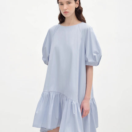 "Ailande" round neck puff sleeve temperament dress for women summer