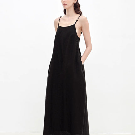 "Island Walk" Cotton Beaded Sling Dress
