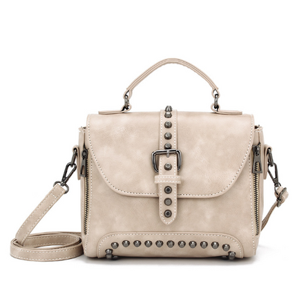 Vintage Leather Crossbody Messenger Bag For Women