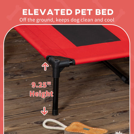 48" x 36" Elevated Portable Dog Cot Cooling Pet Bed with UV Protection