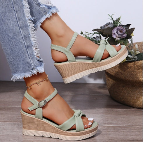 25 Edition – White Bow Wedge Heels