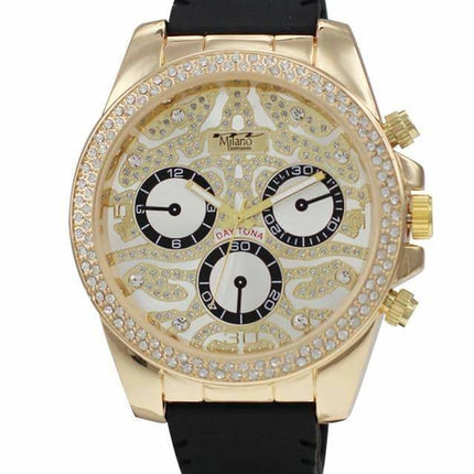 53MM Milano Expressions Iced Out Silicon Band