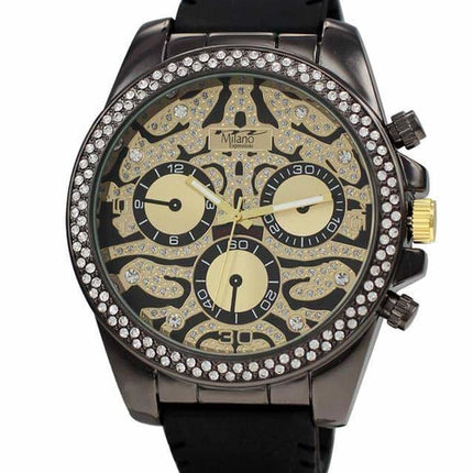 53MM Milano Expressions Iced Out Silicon Band