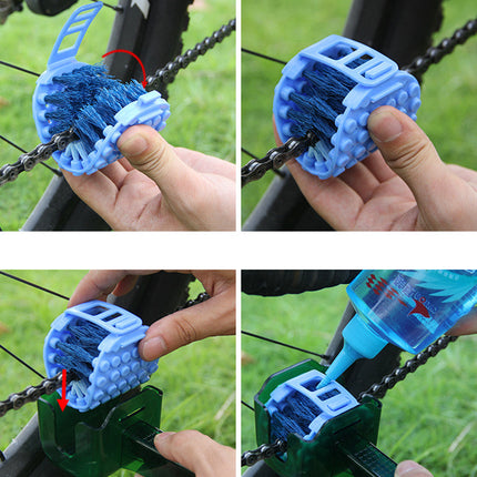 Bicycle Chain Cleaner Scrubber Brush Cycling Cleaning Kit