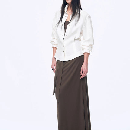Refreshing breathable twill linen deconstructed silhouette old money