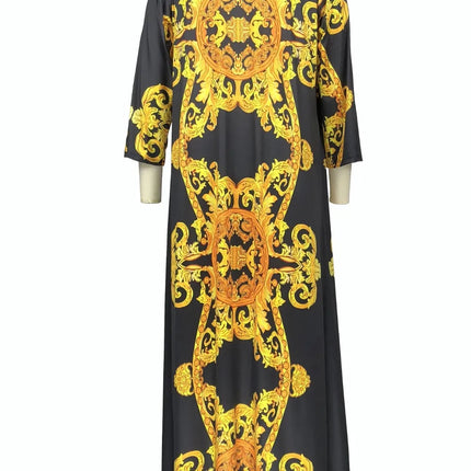 Printed Plunge One-Piece : Cover Up Swim Set