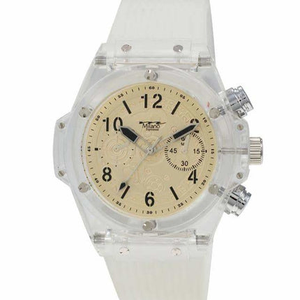 49MM Milano Expressions Clear Case Silicon Band