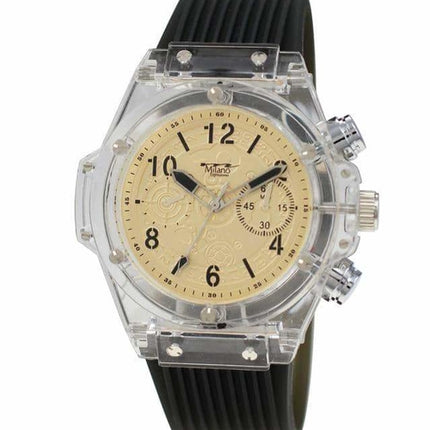 49MM Milano Expressions Clear Case Silicon Band