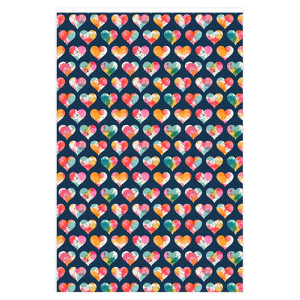 Tie Die Heart  Wrapping Paper | Tie Die Wrapping Paper  | Boho  Wrap |
