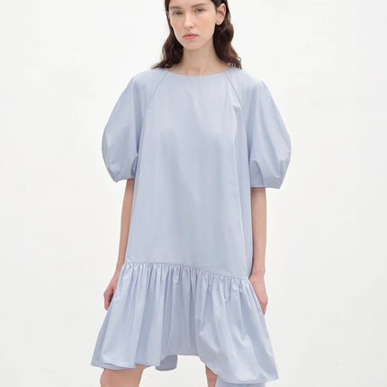 "Ailande" round neck puff sleeve temperament dress for women summer