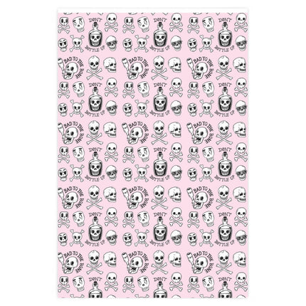 Pink Skull Wrapping Paper