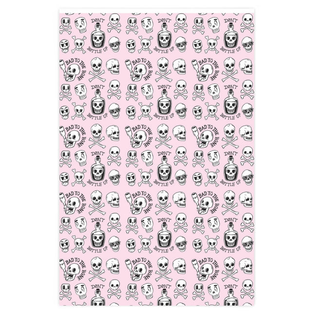 Pink Skull Wrapping Paper