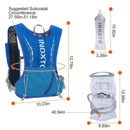 1Pc Sport Hydration Vest Running Backpack With 15oz 50oz Water Bladder