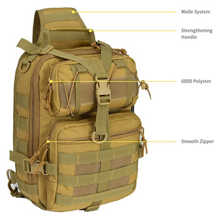 JupiterGear Tactical Military Sling Backpack 15L Shoulder Bag Molle