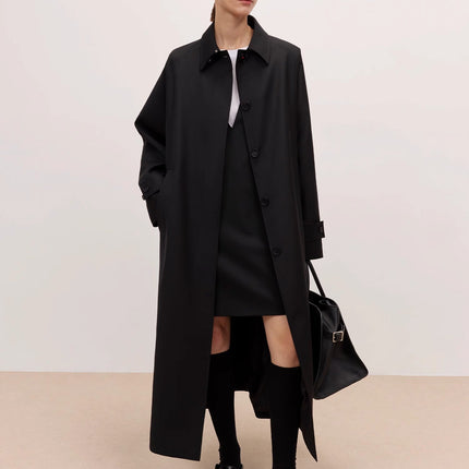 Women's Trench Coat Mid-Length British Wool Blend Petite-Friendly