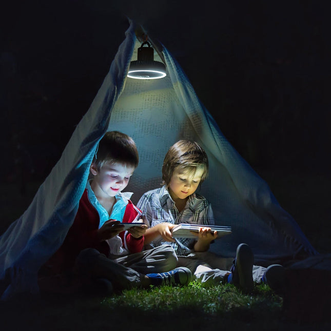 Camping Fan With Lantern Rechargeable Battery Powered Portable Tripod