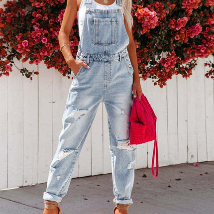 A.1 Denim Women's Jumpsuit With Shoulder Straps
