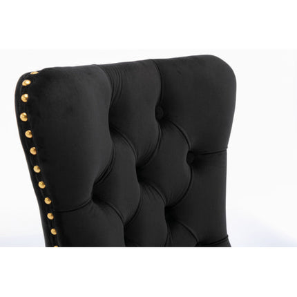 High-end Tufted Solid Wood Contemporary Velvet Upholstered Dining