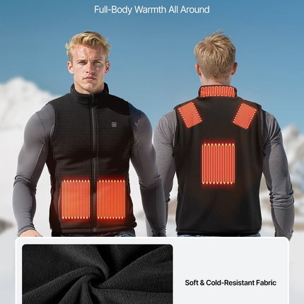 Heated Vest, Men Electric Heating Vest With 16000 MAh Battery Pack, 6
