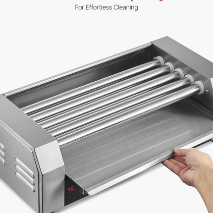 Electric 12 Hot Dog 5 Roller Commercial Sausage Grill Cooker Machine