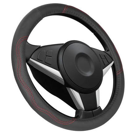 Steering Wheel Cover 14.5in-15in Diameter Universal Fiber Leather Car