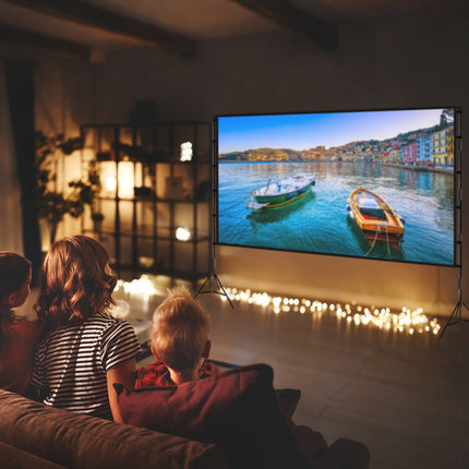 1Pc 120inch Or 100inch Projector Screen With Stand 16 9 4K HD Rear
