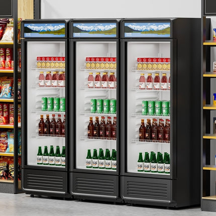 Commercial Merchandiser Refrigerator 12.2 CU.FT Glass Door Display
