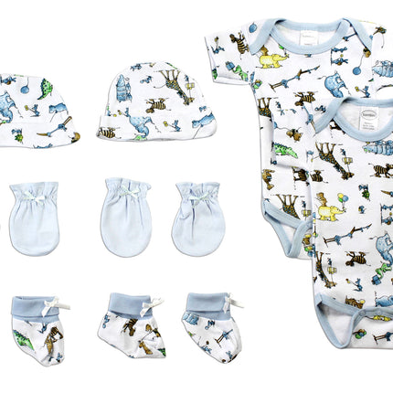 Newborn Baby Boys 8 Pc Layette Baby Shower Gift