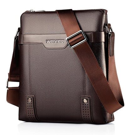 Men's PU Leather Casual Business Messenger Bag