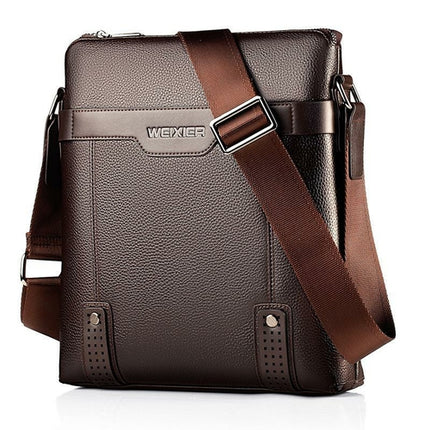 Men's PU Leather Casual Business Messenger Bag