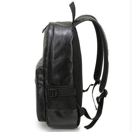 Casual Leather Waterproof Travel Backpack For Men