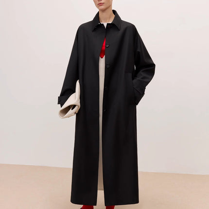 Women's Trench Coat Mid-Length British Wool Blend Petite-Friendly