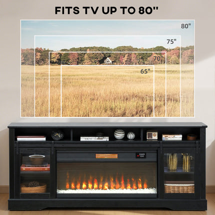 Fireplace TV Stand for TVs Up to 80 Inch, TV Console with Electric