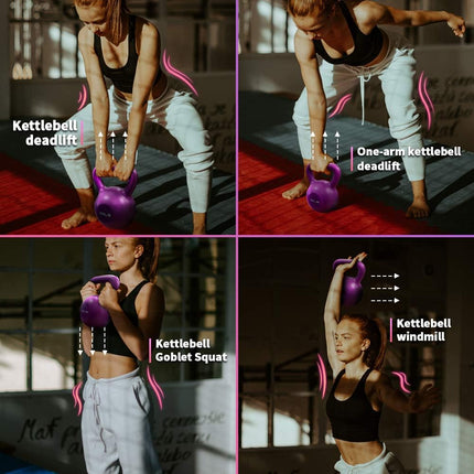 15lbs Kettlebell Set, Strength Training Kettlebells Weight Set For