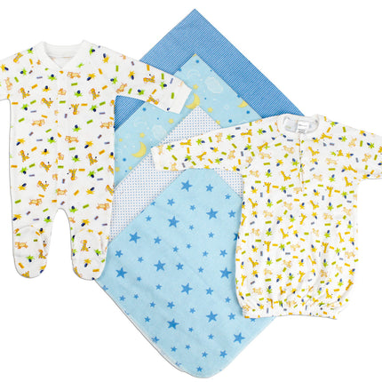 Newborn Boys 6 Piece Layette Set