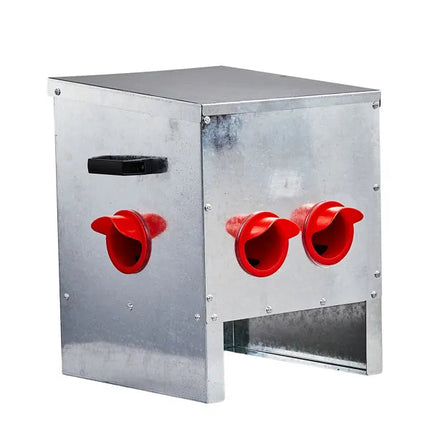 Automatic Chicken Feeder Rodent Proof, 4 Ports Large Capacity Metal