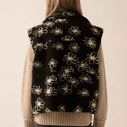 Zip Up Vest Coat with Pockets