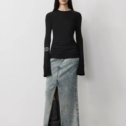 Lyocell wool stretch comfortable breathable fit minimalist solid color
