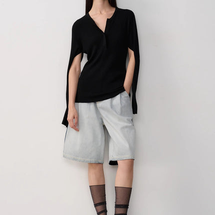 “Unruly Sonata” Neutral Style Loose Feeling Imported Washed Mid Rise