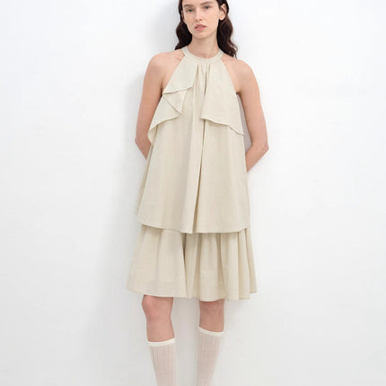 "Floating Island Manor" small stand-up collar design asymmetrical