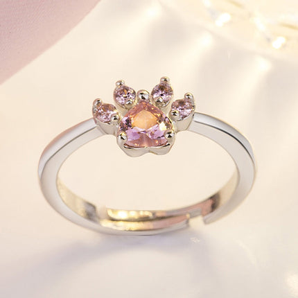 New Cat Bear Dog Paw Ring for Women Jewelry Sets