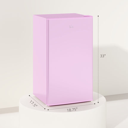 3.2 Cu.Ft Mini Fridge with Freezer, Single Door Compact Refrigerator