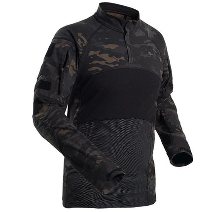 Tactical Shirt Long Sleeve Top Camo Airsoft Outdoor Sports Combat