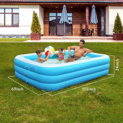 1Pc Inflatable Swimming Pools Family Swim Play Center Pool Blow Up